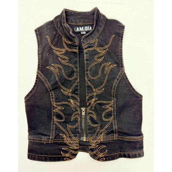 Grunge Western I.AM.GIA Rebellion Embroidered Denim Set| Festival | XXS | EUC - Picture 7 of 15